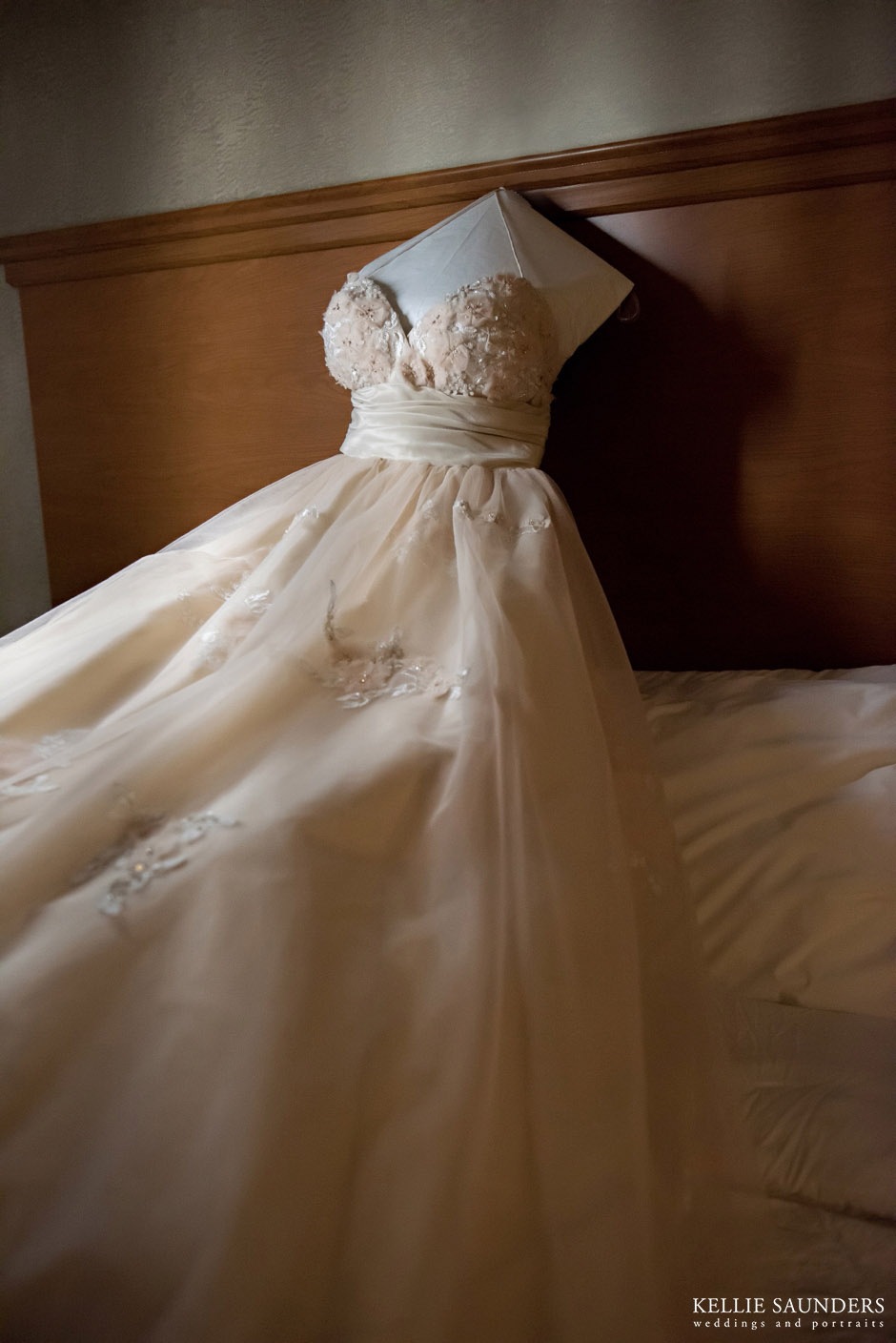 pink wedding dress